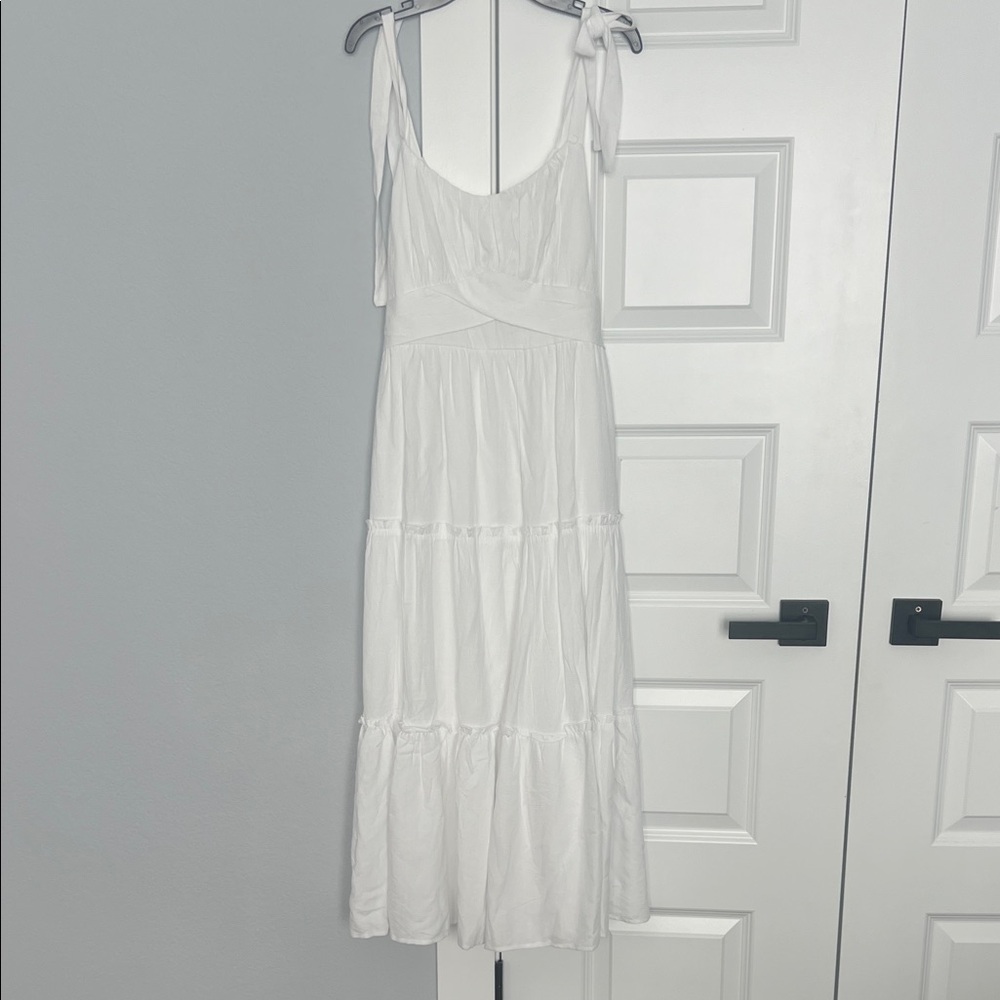 Trixxi White Maxi Dress with Tie Straps